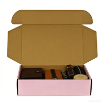Caja de Cartón Roja Reciclable para Envíos, Caja de Cartón Corrugado Ecológica con Forma de Avión, Cajas de Embalaje de Papel para Cosméticos con Material de Relleno