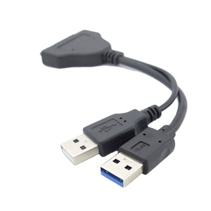 Disque dur 50CM SATA 22Pin (7Pin + 15Pin) vers adaptateur de câble de données d'alimentation <span class=keywords><strong>ESATA</strong></span> <span class=keywords><strong>USB</strong></span> 2.0 pour disque dur 2.5" - Product Image 1