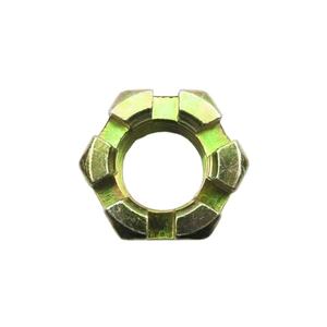 Écrou hexagonal à fente DIN 935, écrou à tête hexagonale en acier au carbone, zingué - Product Image 1