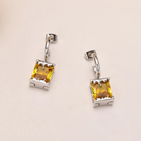 Pendientes de Acero Inoxidable 316L con Diseño de Lámpara de Aceite, Personalizados, con Baño de Oro PVD de 18k, Joyería de Moda para el Día a Día