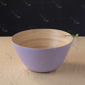Bols en bambou de couleur personnalisée Ensemble de bols en bambou écologiques faits à la main Vaisselle en bambou légère et réutilisable Fabricant du Vietnam - Product Image 2
