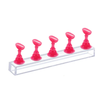 Présentoir en acrylique Portable de support d'embouts d'ongle magnétique professionnel avec l'aimant 5 pièces/ensemble embouts en plastique multicolores