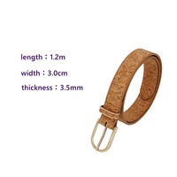 Ceinture vintage en liège pour femmes, design rétro personnalisé, accessoire de taille écologique, vente en gros directe d'usine