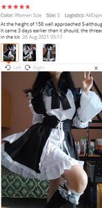 Costume de servante Lolita noir mignon Ecowalson pour filles et femmes, costume de cosplay de servante adorable, spectacle d'animation, tenue japonaise, robe, vêtements - Product Image 5