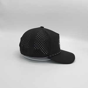 Casquette de baseball 6 panneaux tendance de haute qualité pour l'extérieur, en polyester, avec logo brodé personnalisé et découpe laser, vente en gros OEM - Product Image 4