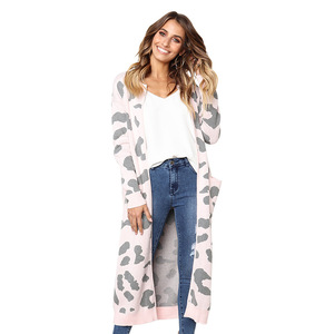Automne Hiver pour la nouvelle mode féminine européenne et américaine, pull en mohair floral à bretelles, <span class=keywords><strong>cardigan</strong></span> ample <span class=keywords><strong>mi</strong></span>-<span class=keywords><strong>long</strong></span> à lacets - Product Image 6
