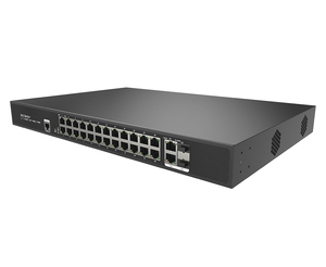 Managed 24-Port Fast <b>Ethernet</b> PoE <b>Switch</b> with Dual Gigabit Uplink, 600W Power - Product Image 4