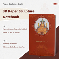 Carnet à couverture rigide avec logo personnalisé, découpe 3D en papier, design creux multicouche, 60 feuilles, pour cadeau et décoration de bureau