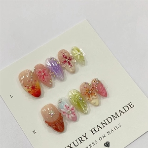 Venta al por Mayor de 10 <span class=keywords><strong>Uñas</strong></span> Postizas Pintadas a Mano con Gel, <span class=keywords><strong>Hermosas</strong></span> <span class=keywords><strong>Uñas</strong></span> Acrílicas Hechas a Mano de Lujo, <span class=keywords><strong>Uñas</strong></span> Postizas de Alta Calidad - Product Image 5