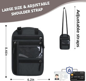 <span class=keywords><strong>Portefeuille</strong></span> de voyage pour passeport, porte-cartes familial, <span class=keywords><strong>anti</strong></span>-vol, <span class=keywords><strong>anti</strong></span>-RFID, imperméable, pour documents et argent - Product Image 2