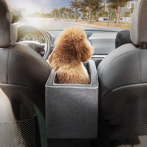 Coussin de siège auto pour chien, console centrale, pour Pomeranian, Teddy, housse de siège arrière en polyester lavable - Product Image 1