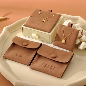 Customized Gift Packaging Storage Slide Out Paper Jewelry Box Microfiber Pouch Set Drawer Sliding Paper Cardboard Jewelry Box