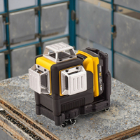 Niveau laser vert 650 nm à 12 lignes horizontales, portable, automatique, de qualité industrielle, 360 degrés, alimenté par batterie Li-Ion 089