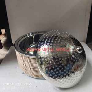 Cazuela de acero inoxidable personalizada para el hogar, olla caliente de madera hecha a mano con tapa, novedad - Product Image 3