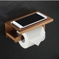 Ensemble d'accessoires de salle de bain modernes en acier inoxydable brossé or rose avec porte-serviettes