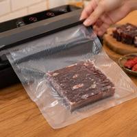 Sacs d'emballage alimentaire sous vide en PEPA gaufré épaissi, texture maillée, facile à déchirer, qualité alimentaire, pour viande, fruits de mer, gâteaux, usage domestique