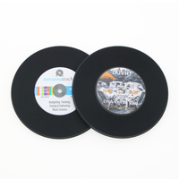 Sous-verre en PVC souple imperméable pour bureau, hôtel, disque rond en vinyle
