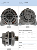 Alternateur de voiture NISSAN Juke 1.6L MR16DDT 2011 12V 110A A2TJ2081 DRA0858 J5111139 ALH4383RN A002TJ1381