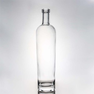 1L 500ml 750ml 700ml độc đáo tùy chỉnh chai thủy tinh vòng nút chai Miệng dày dưới lõm chai thủy tinh cho Gin Rum biểu tượng tùy chỉnh - Product Image 1