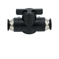 Connecteur de commande pneumatique noir 4/6/8/10/12 mm, adaptateur rapide BUC, vanne manuelle, raccords de tuyaux d'eau, OEM personnalisable, interrupteur de coupure