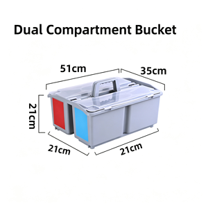 Commercial Heavy‑Duty Janitor <b>Trolley</b> Multi‑Function Housekeeping <b>Cart</b> with Detachable Buckets Waste Rack Storage Shelf Quiet - Product Image 4
