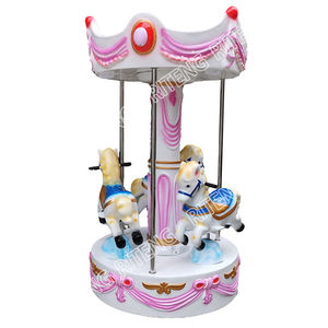 Mini <span class=keywords><strong>giostra</strong></span> da interno 6 posti a gettoni, cavallo portatile per bambini, giostre per piccole fiere - Product Image 3