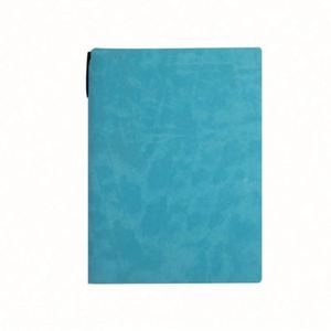 <b>Custom</b> Logo Printed Blue PU Leather PP Hardcover Eco A5 Business Office <b>Diary</b> Lay Flat Portable Dot Grid Journal Pen - Product Image 3