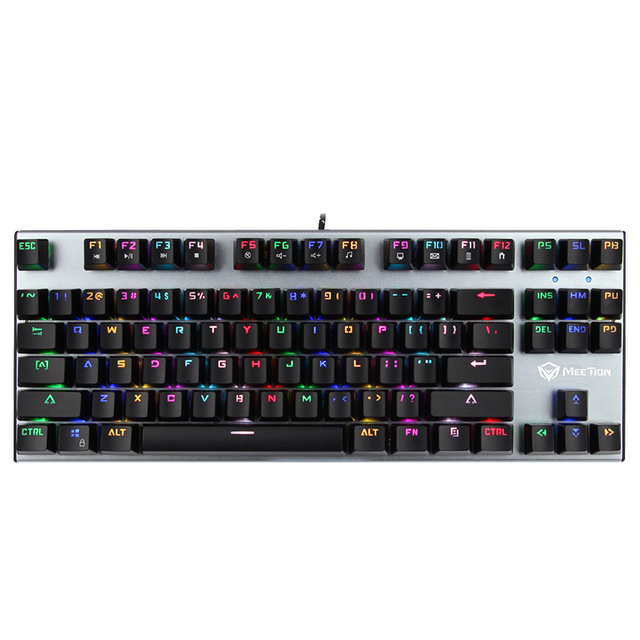 MK04 Wired USB Mechanical Keyboard, Aluminum Alloy & ABS, Gateron Blue Switches, 50 Million Keystrokes, RGB Backlit