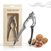 Utensilio de Cocina Multiusos para Mariscos, Abridor de Mariscos de Aleación de Zinc, Abridor de Almejas, Abridor de Vieiras, Abridor de Nueces con Agarre Cómodo