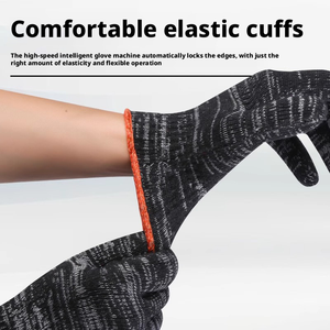 قفازات عمل صناعية من القطن مضادة للانزلاق ومقاومة للتآكل متوفرة باللونين الرمادي والأبيض - Product Image 3