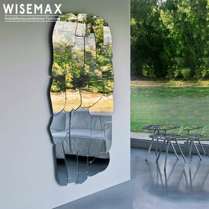 WISEMAX MUEBLES <span class=keywords><strong>Italiano</strong></span> Irregular Acrílico Espejo <span class=keywords><strong>de</strong></span> pared Luz Lujo Forma única Empalme <span class=keywords><strong>Diseño</strong></span> Espejo para la decoración del hotel - Product Image 2