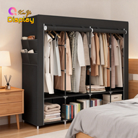 XINYI Présentoir à Vêtements Industriel en Métal Noir Écologique, Recyclable, Durable, Moderne, Simple, Étagère Ouverte, Luxe