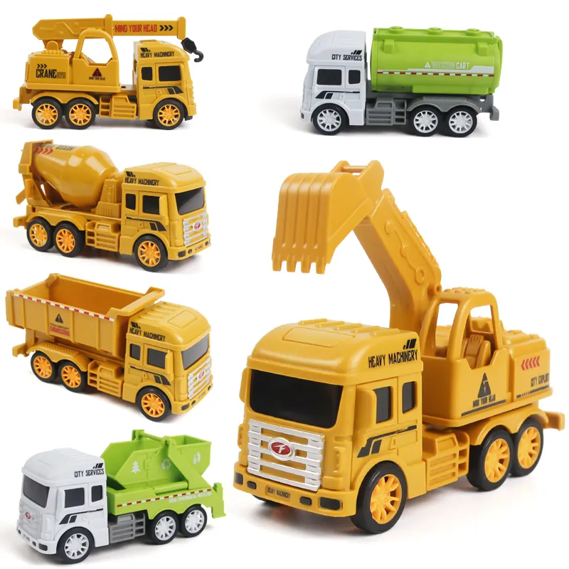 Nuovo Design plastica attrito alimentato simulazione camion giocattolo rc escavatore modello inerzia giocattoli auto per bambini