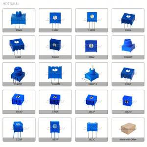 Potentiomètre de réglage carré SMD 3224W d'origine 101E 103E 501E 1K 2K 5K 10K 20K 50K Ohm 3224 Résistances variables à montage en surface - Product Image 5