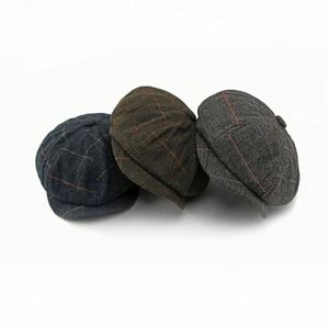 Casquette Gavroche Classique en Tissu à Carreaux Irlandais pour Homme, en Gros et en Stock, Automne Hiver - Product Image 2