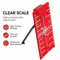 Plaque cible magnétique verte et rouge avec support pour niveau laser