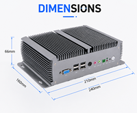 PC Industrial Integrado GPIO 2 LAN 6 COM, Mini PC Sin Ventilador de 6ª y 7ª Generación Core I3 I5 I7 DDR4 para Transporte Inteligente