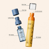 Flacon pulvérisateur à brume fine personnalisé en PET 100 ml avec pompe et marquage à chaud pour crème solaire, shampoing, perruques, masque facial, lotion