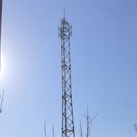 Pylône de télécommunication autoportant en acier tubulaire à 3 pieds, 40 42 45 48 50 52 55 60 65 mètres, YingHao