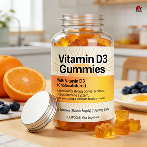 Gomitas de Vitamina D3 de Alta Potencia OEM/ODM <span class=keywords><strong>2000</strong></span> UI con K2 para el Soporte Óseo e Inmunológico a Base de Pectina, Suplemento Dietético GMP/Halal/Kosher - Product Image 4