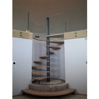 DAIYA spirale escalier avec garde-corps en acier