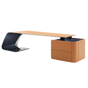 Conjunto de Escritorio y Silla Administrativa de Madera Moderna y Duradera, Incluye Escritorios para Jefes, Supervisores y Gerentes - Product Image 1