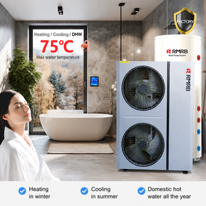 Pompe à chaleur air-eau R290 A+++ intelligente WiFi pour chauffage, refroidissement et ECS domestique, certifiée CE, OEM - Product Image 5