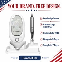 Perceuse à ongles professionnelle rechargeable 45000 tr/min, lime électrique sans fil, écran tactile LCD, équipement de salon silencieux