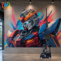 Impresora de Pared 3D Hanjie para Pequeñas Empresas, Impresora Automática de Pintura Vertical para Paredes