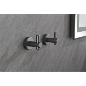 Juego de toallero de baño DB Modern de 6 piezas, montaje en pared, latón individual, acero, cobre, madera con calentador para uso doméstico o hotelero - Product Image 4