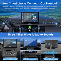 Bestsonic Écran tactile stéréo portable 9 pouces sans fil CarPlay avec aide au recul, navigation RGB et commande vocale pour VW Benz