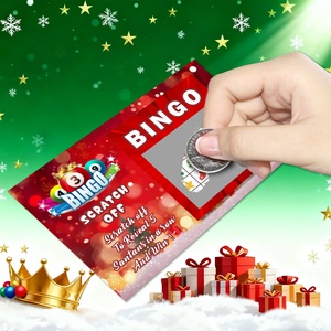 Bingo <b>Scratch</b> Card Custom Printing <b>Scratch</b> Win UV Coating Full Color Design for Christmas - Product Image 5