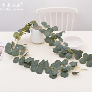 Amazon Artificial Eucalyptus Rattan Wedding Wall Hanging <strong>Background</strong> Simulated Green Plants Export Eucalyptus Leaf Rattan Vine - Product Image 3