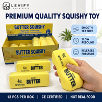 Balle anti-stress souple en forme de beurre, jouet fantaisie à pression lente, slime pour enfants, jouet sensoriel à presser doucement pour apaiser les mains, fromage souple